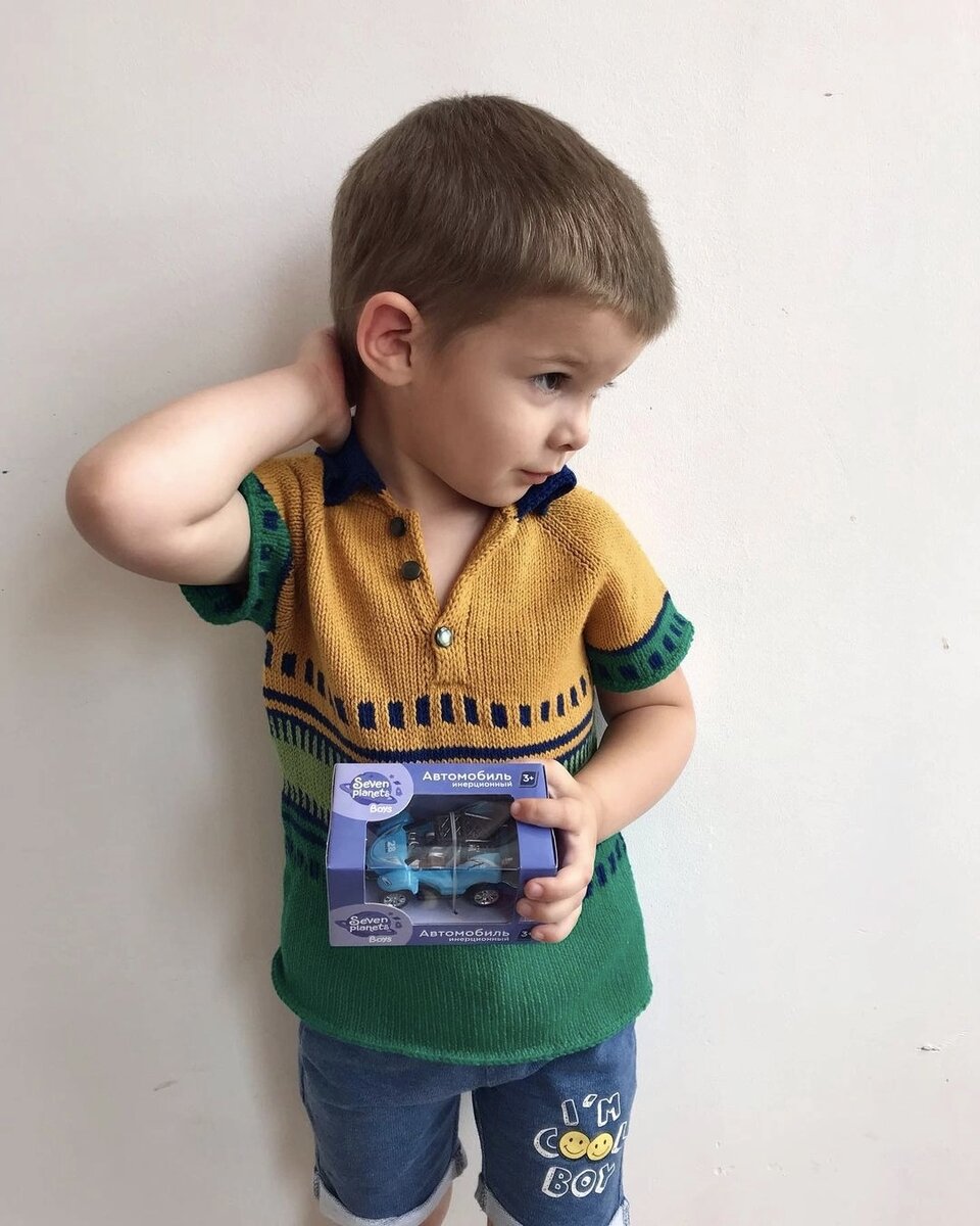 Поло с жаккардом