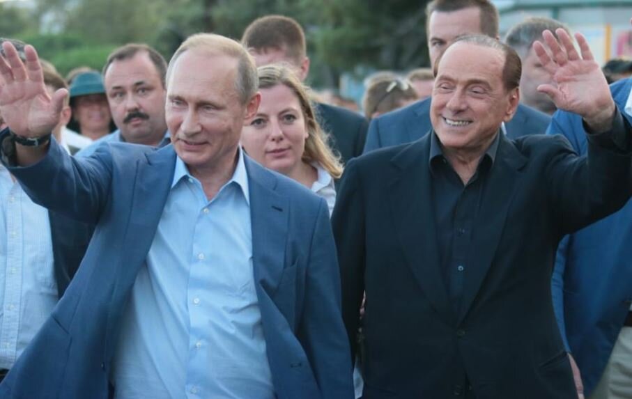 Путин и Берлускони, 2015 год (иллюстрация из открытых источников)
