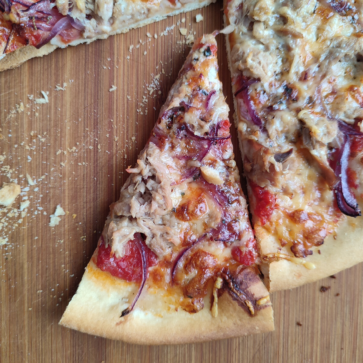 Как приготовить Пицца с тунцом и белым соусом рецепт пошагово
