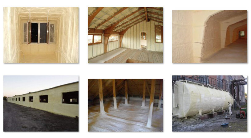 Утепление объектов ПеноПолиУретаном ППУ методом напыления Перемышль