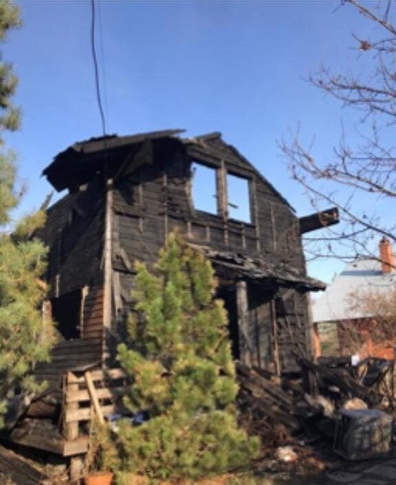 после пожара...