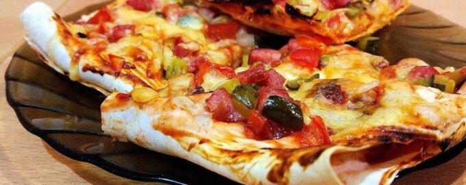 Диетическая пицца из тонкого лаваша рецепт с фото