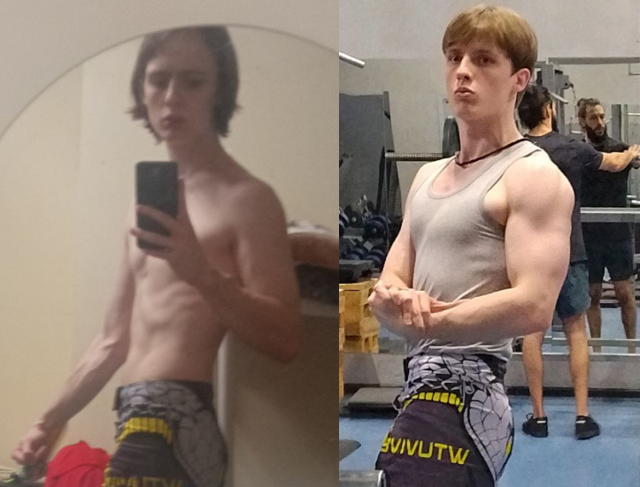 Павел Турашов накачал 8 кг мышц в 20 лет за 3 месяца. Фото до и после