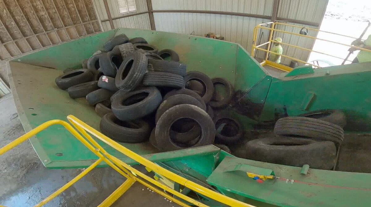 Цех измельчения покрышек