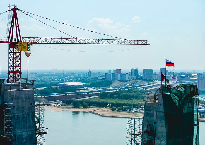 Строящийся мост в новосибирске