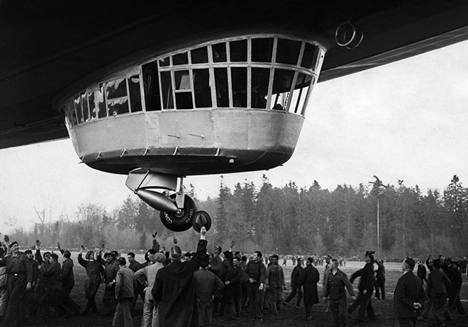 Первый взлет LZ 129 «Гинденбург»