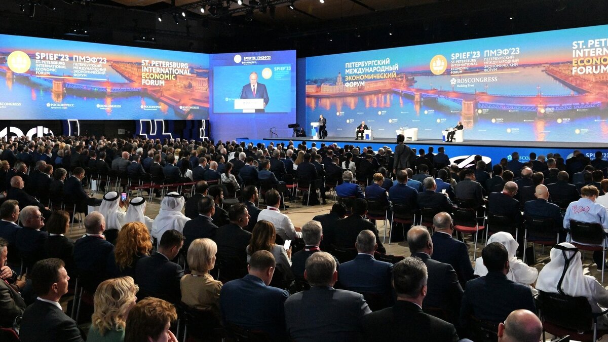     В кулуарах Петербургского международного экономического форума (ПМЭФ) одетые в кольчуги и тельняшки силачи порвали резиновую грелку.