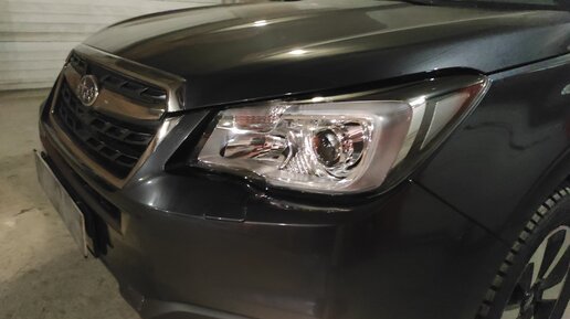 Subaru Forester SH - тюнинг фар, установка диодных линз Expression