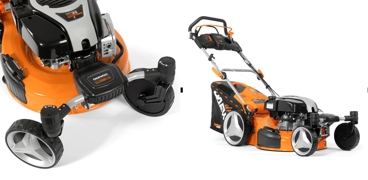 DAEWOO DLM 5500SVRB - газонокосилка с почти идеальной управляемостью - независимые колеса и вариатор делают ее максимально маневренной