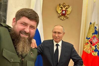    Кадыров и Путин © Telegram-канал Рамзана Кадырова