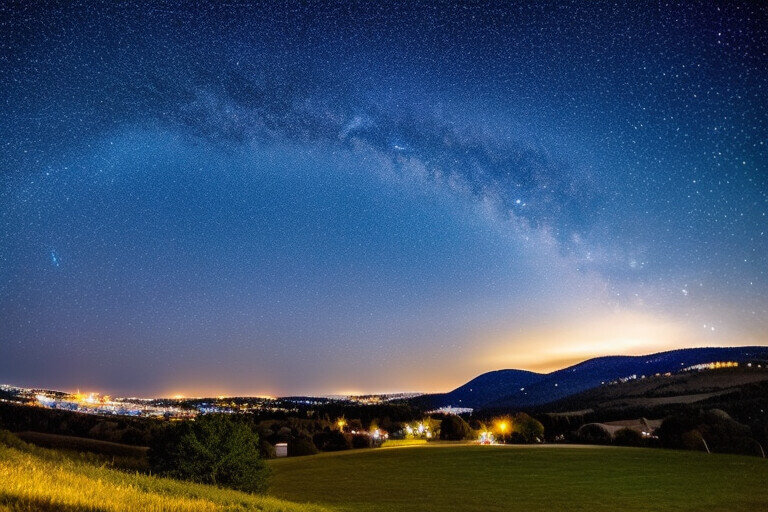 картинку нарисовала нейросеть. Под звездным небом так хорошо думается обо всяких теориях... 