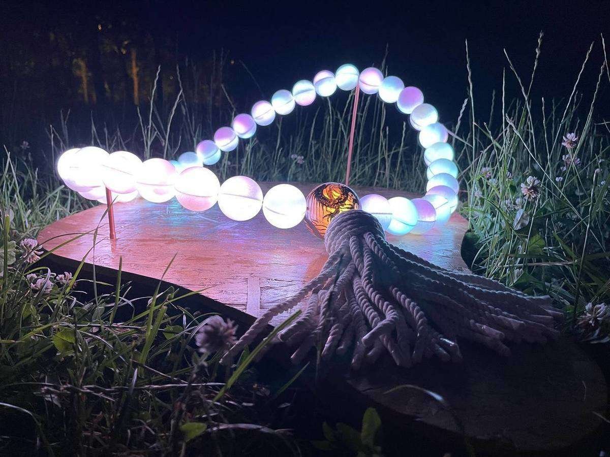 Эскиз светящихся жемчужных четок для фестиваля Burning Man