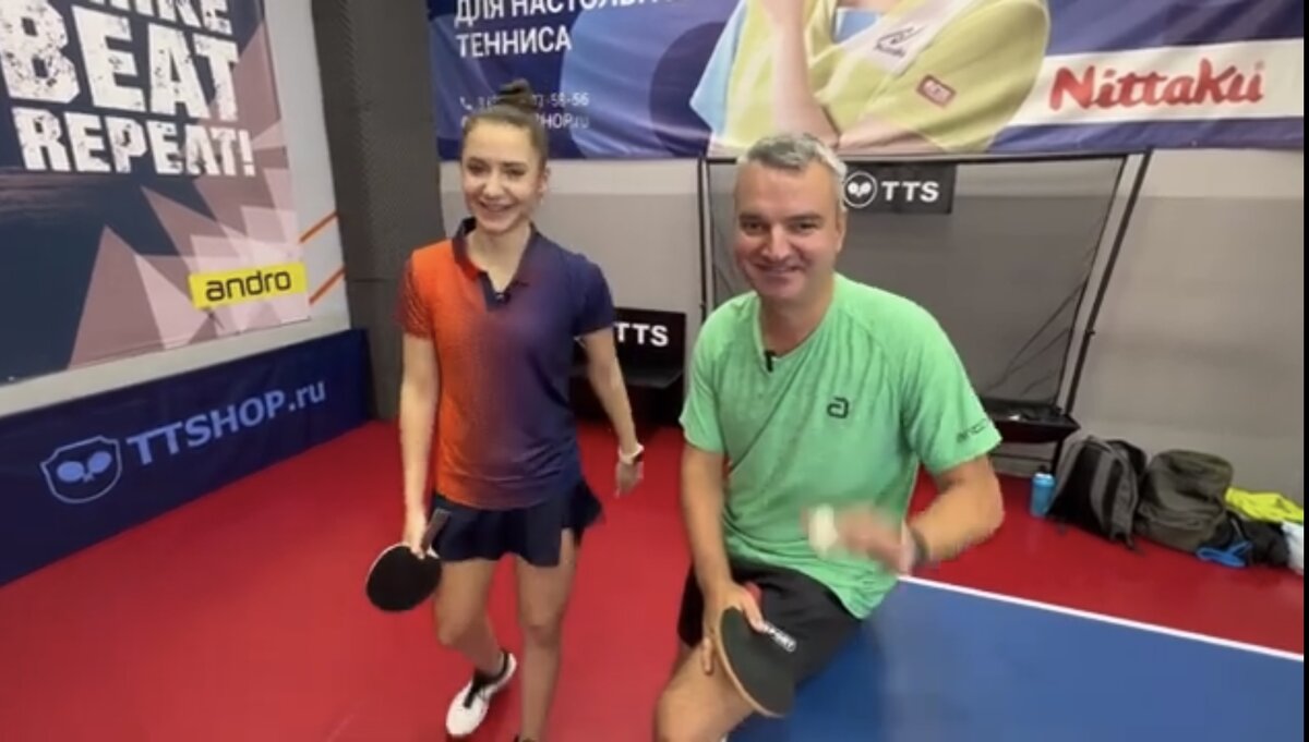 Дарья Чернова и Сергей Савельев обучающие видео уроки о настольном теннисе. Клуб в Санкт-Петербурге.