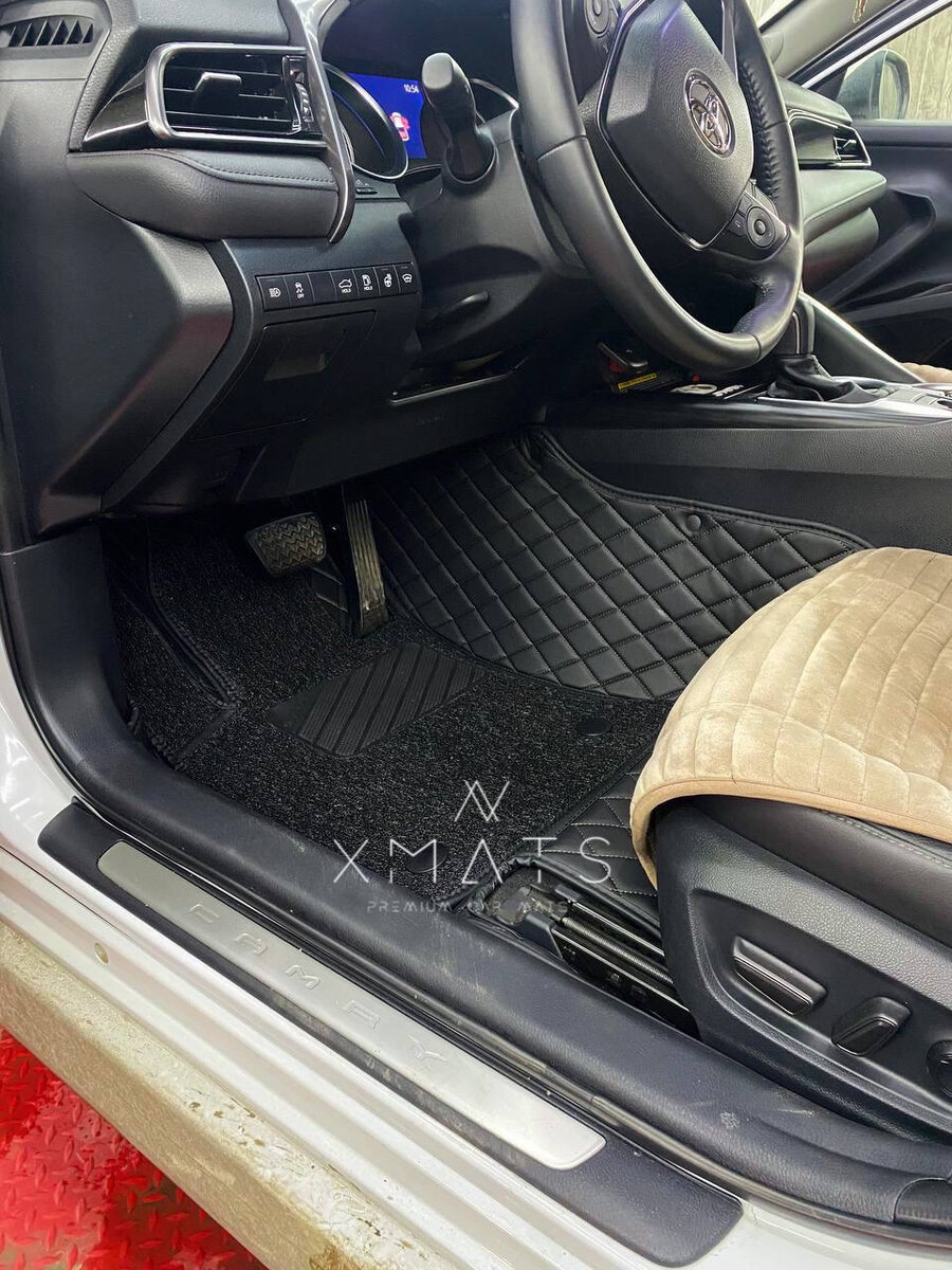 3D коврики из экокожи на Toyota Camry XV70