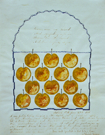 Корзина, наполненная прекрасными яблоками. 1856