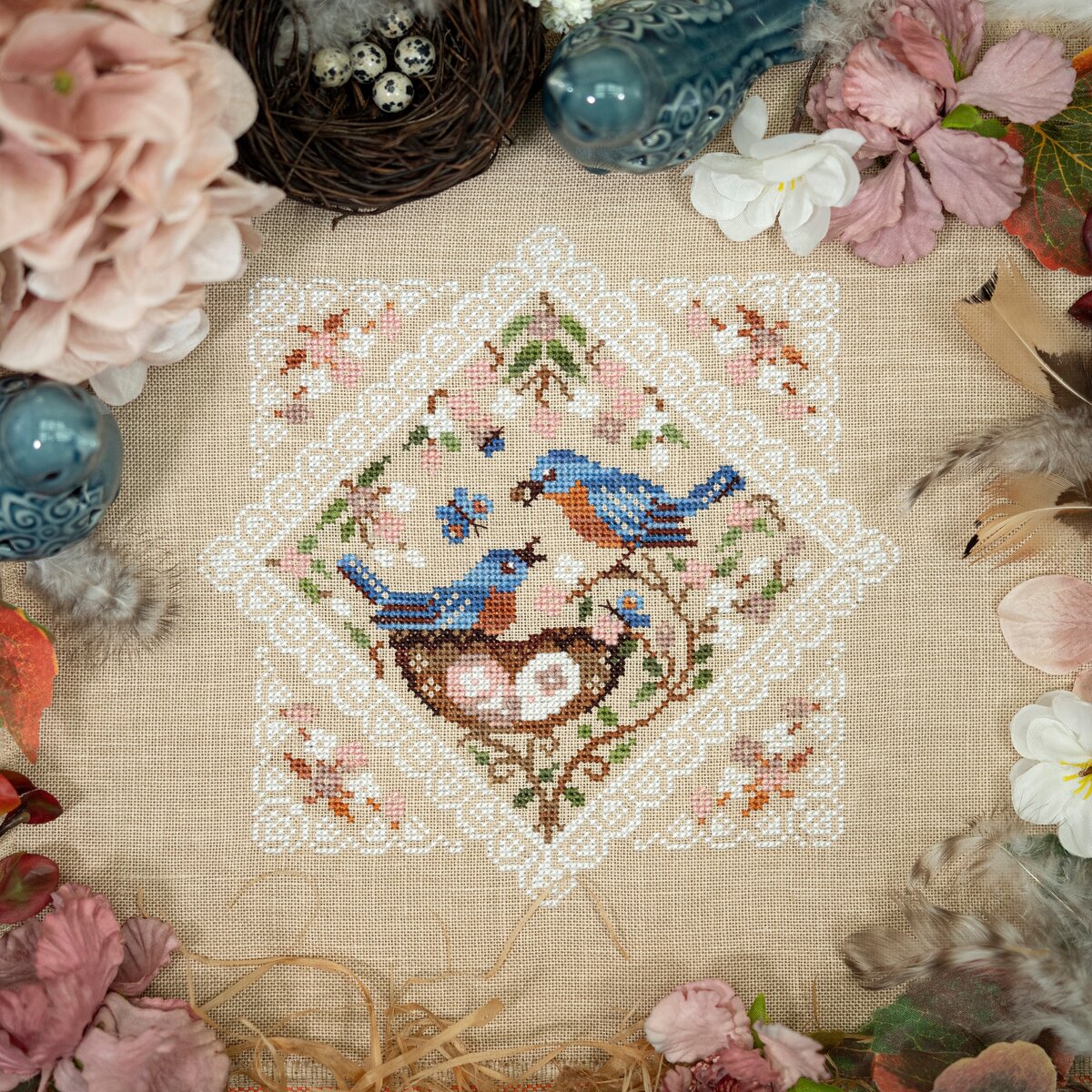 «Кружевные птички. Синешейки»