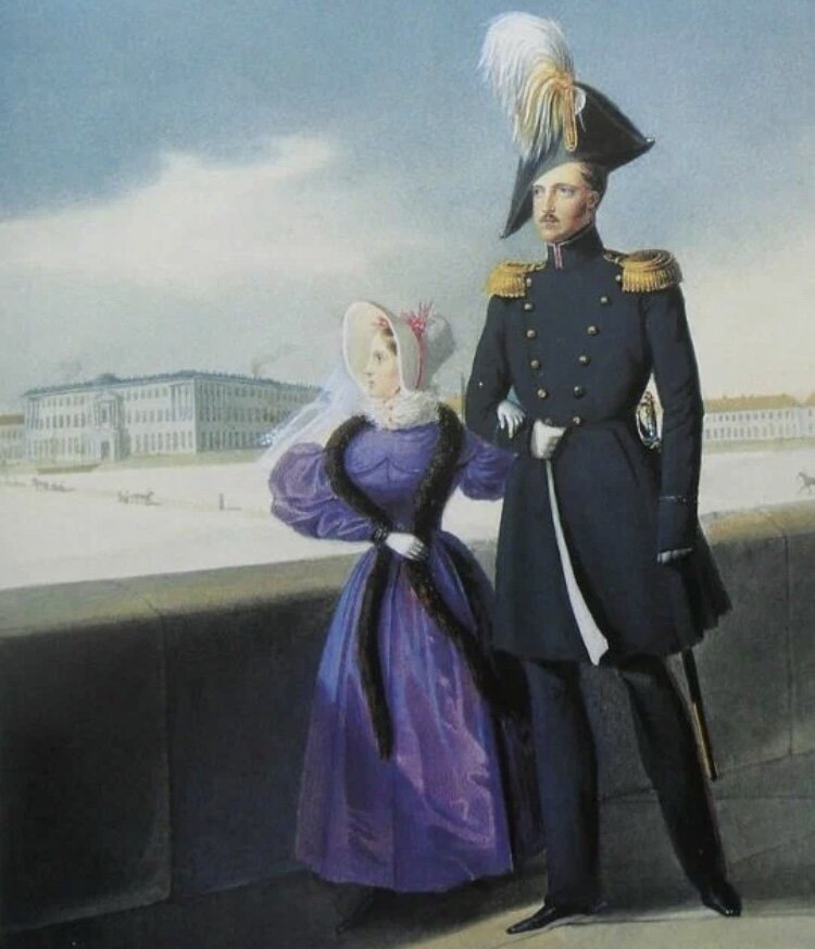Николай I со старшей дочерью Марией