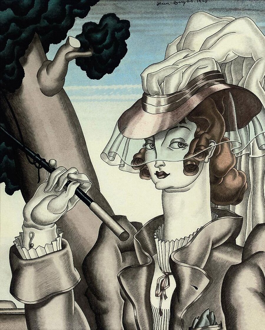 © Жан Теодор Дюпа (Jean Theodore Dupas). Верховая езда. 1928