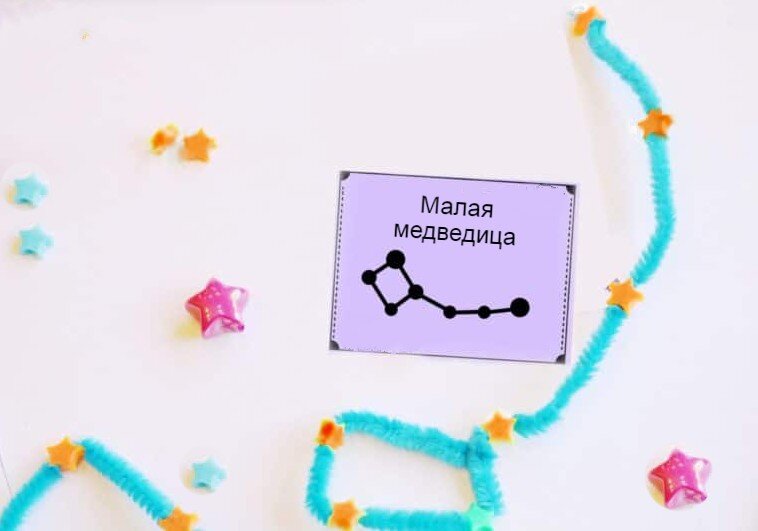Слепить созвездие из пластилина