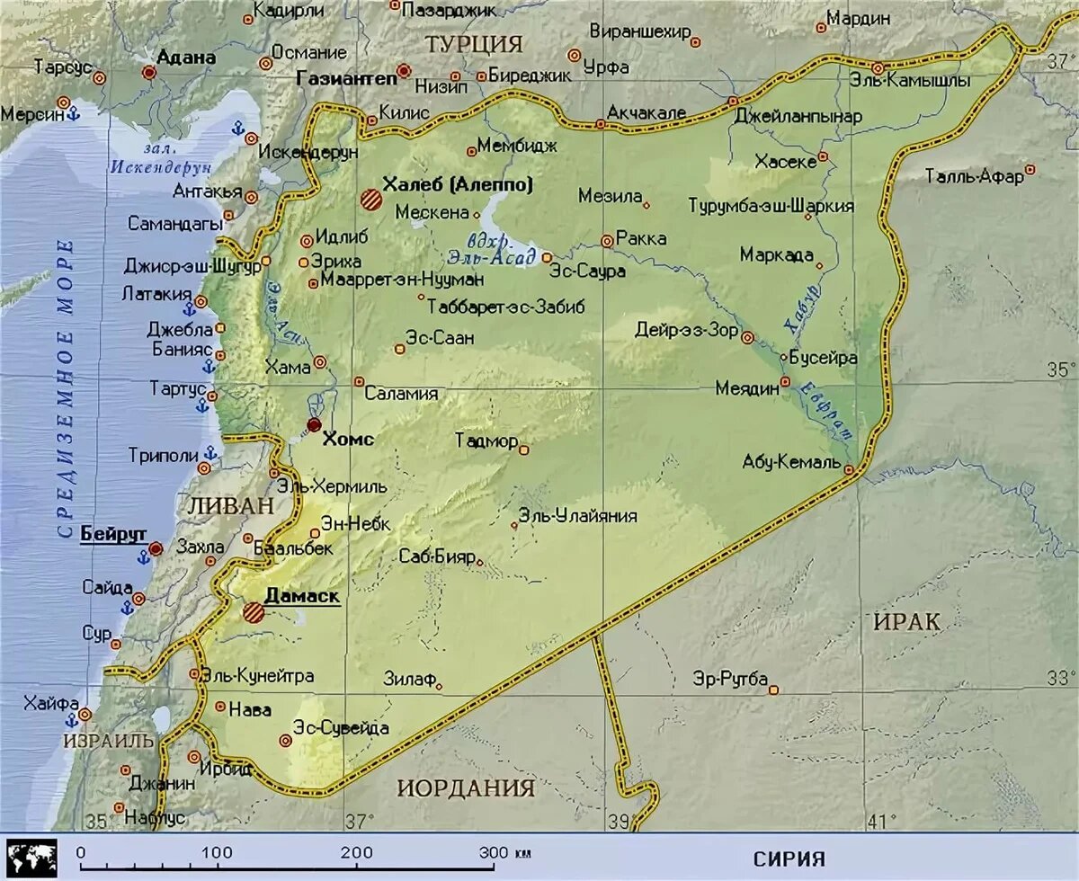 Положение в израиле на сегодняшний день. Физическая карта Сирии. Географическая карта Сирии. Карта Сирии на русском языке с городами подробная. Подробная карта Сирии.