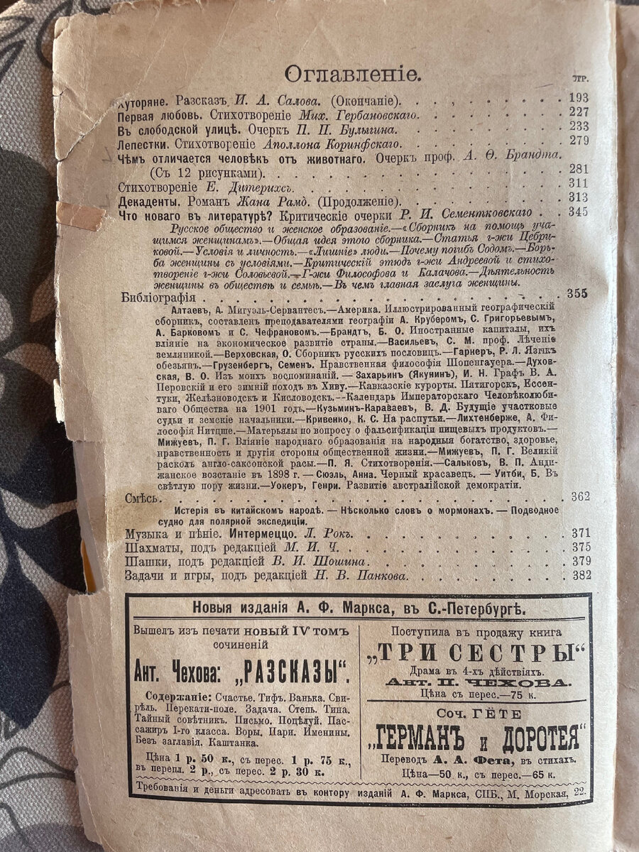 Оглавление журнала