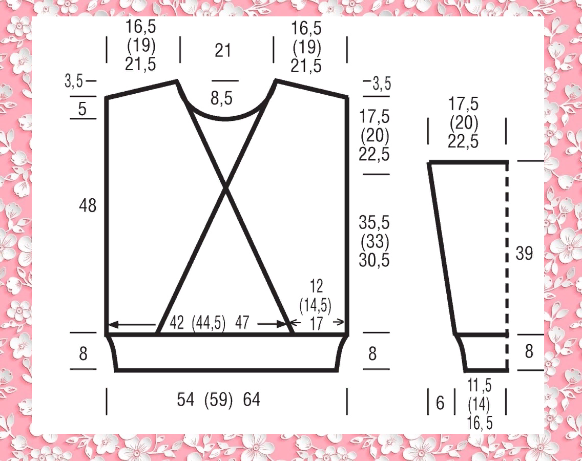 Выкройки вязаных кофт спицами
