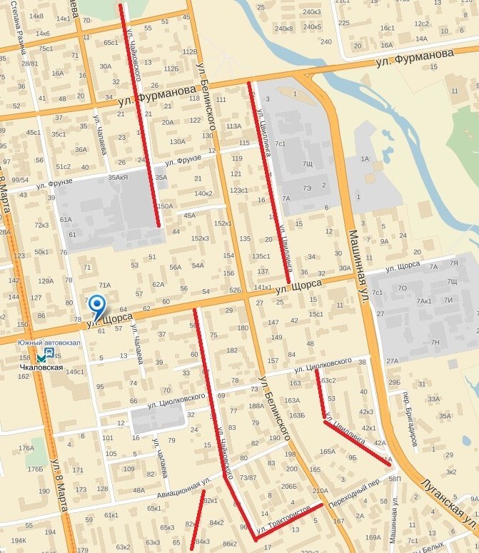 Цвиллинга - Трактористов - Чайковского (Екатеринбург)