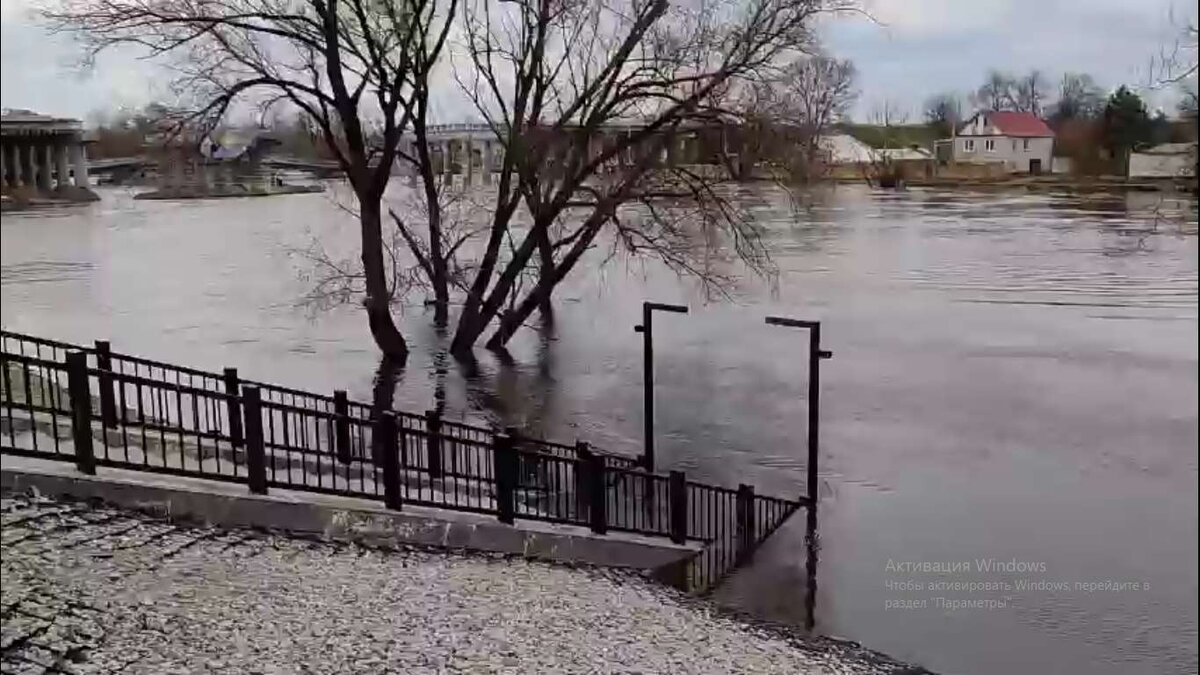 Березы града на десне прохладно