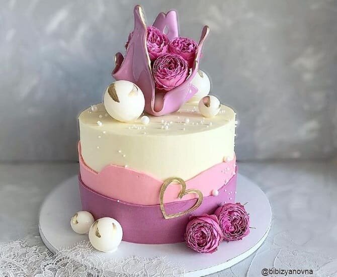 Красивое оформление торта на день рождения