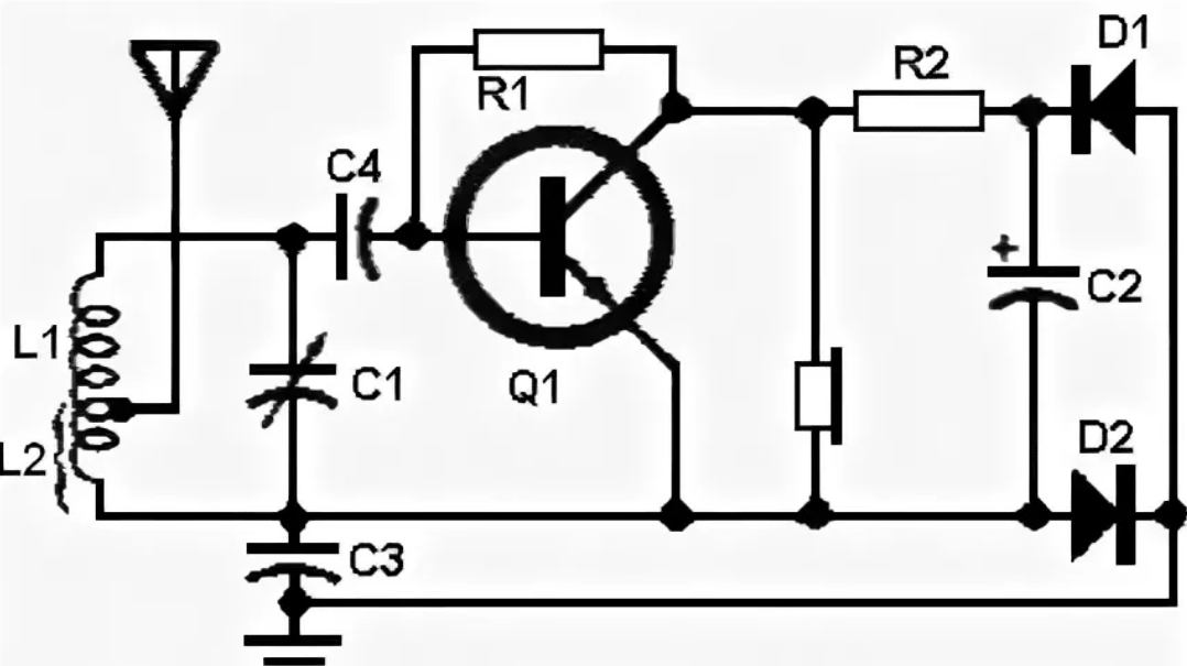 Схема детекторного радиоприемника для начинающих