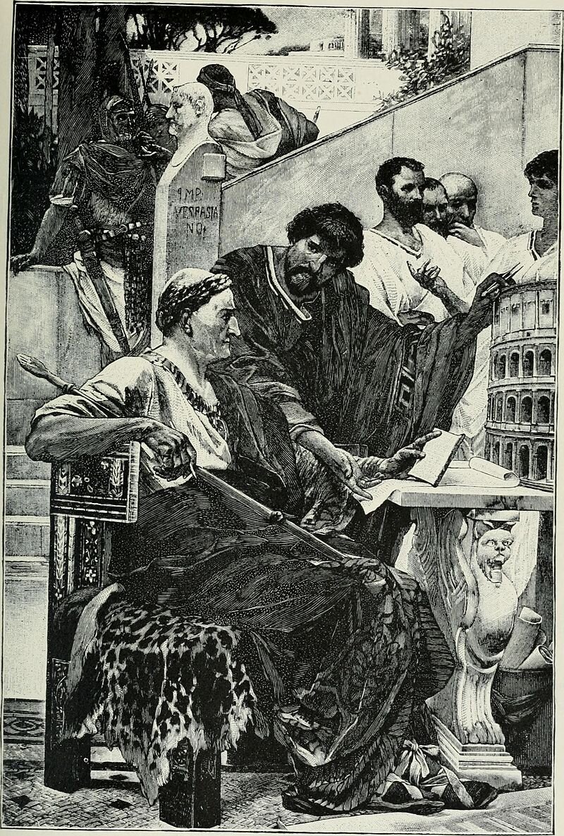 Веспасиану показывают макет Колизея. Источник: wikipedia.org