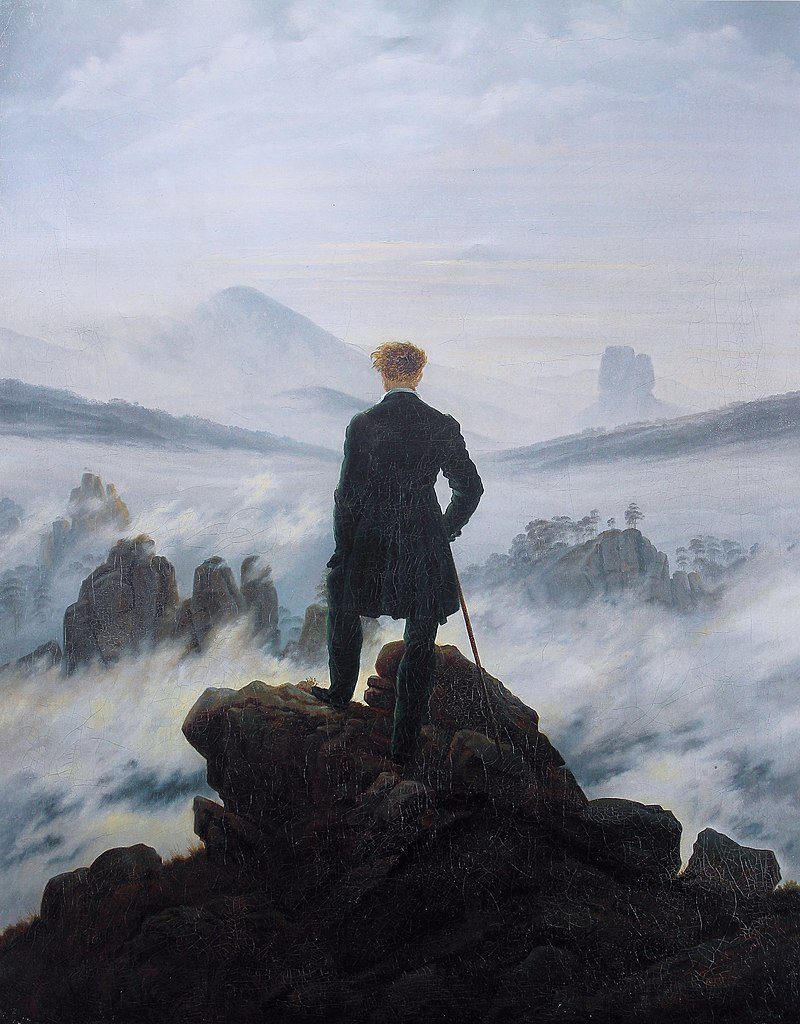 Странник над морем тумана К.Д. Фридрих, 1818. Фото с сайта https://ru.wikipedia.org/