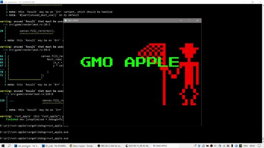 Адаптация игры Apple с БК-0010 на Rust / SDL2. Проверка взаимодействия MVC.