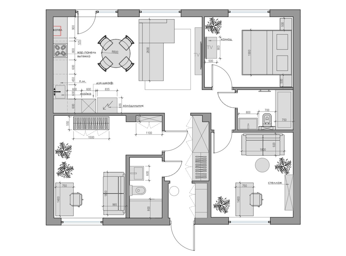 Финальная планировка дома