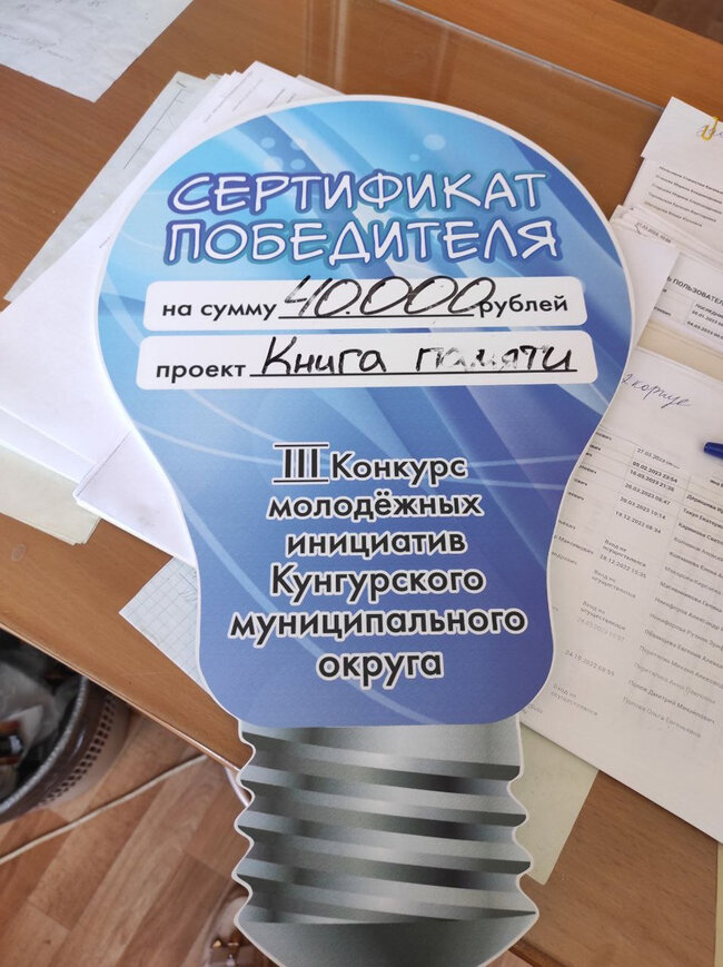 Сертификат победителя