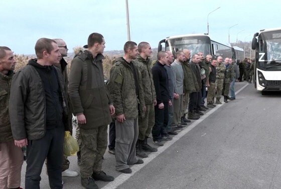    Российские военнослужащие, находившиеся в украинском плену