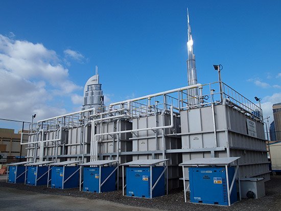 Вот такой вот мини "заводик" по очистке воды для фонтанов Бурдж-Халифа. Источник: сайт Hitachi