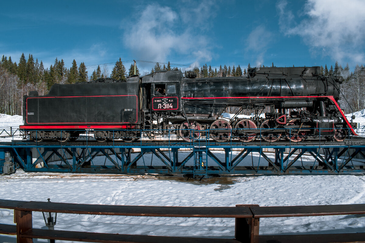 Паровоз на поворотном круге