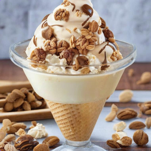 Мороженное с орешками