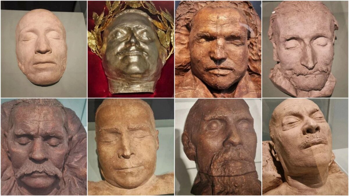 Посмертные маски, представленные на выставке