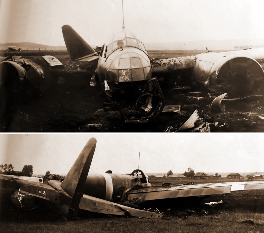 «Юнкерс» Ju 88A (заводской номер неизвестен), разбитый 13 сентября 1941 года на взлёте с аэродрома Арамиль (20 км юго-восточнее Свердловска) лётчиком Мануэлем Веласкесом Леоном.