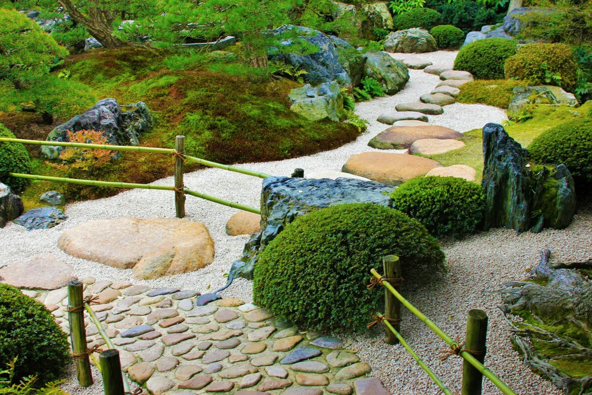 Красивые дорожки на участке. Яндекс фото.