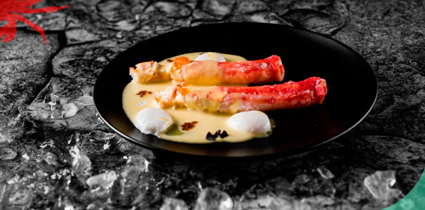 Рецепт: Камчатский краб под голландским соусом | "Дикий Краб ...