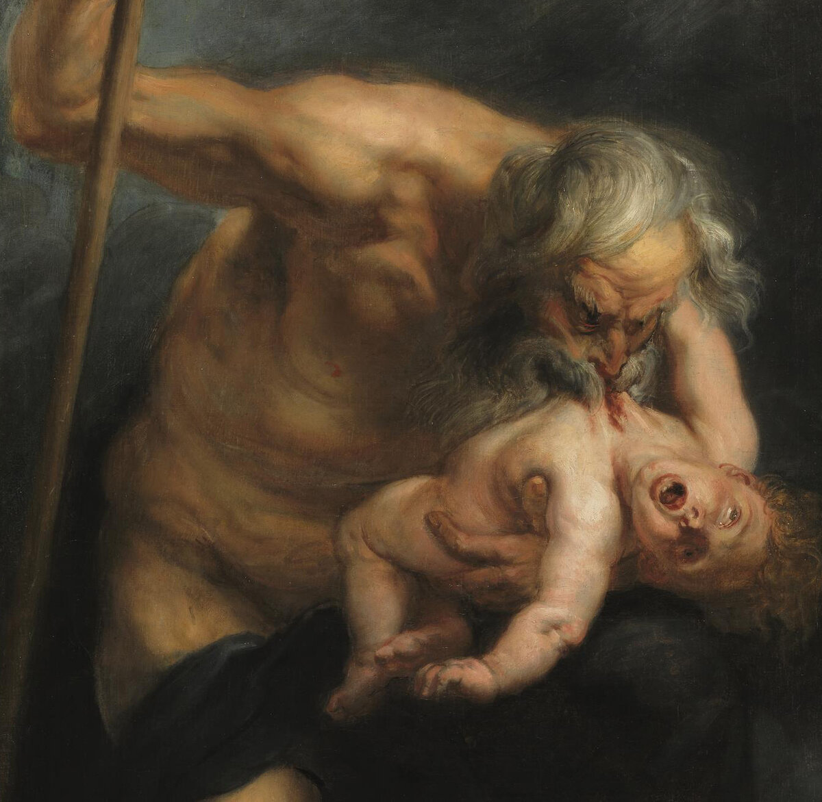 Питер Пауль Рубенс. Сатурн. Фрагмент картины