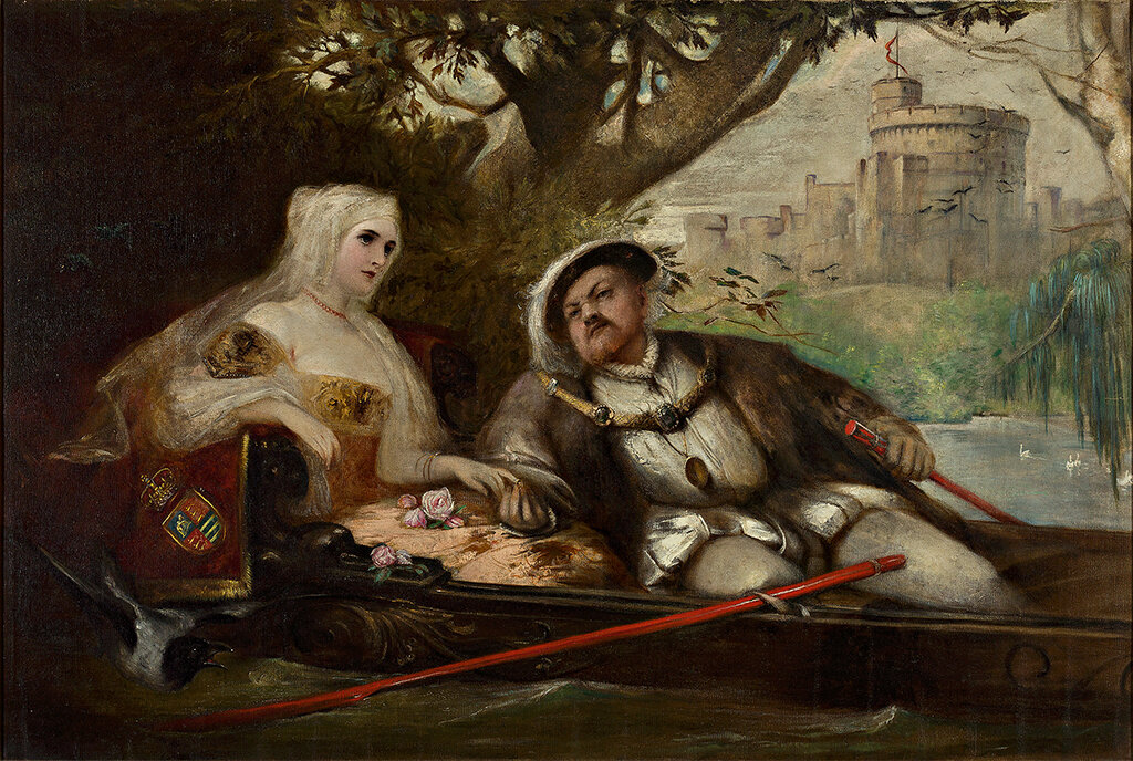 Генрих VIII катается на лодке около Виндзорского замка