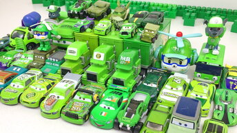 Машинки из Мультиков Зелёного Цвета Тачки Хот Вилс Щенячий Патруль Робокар