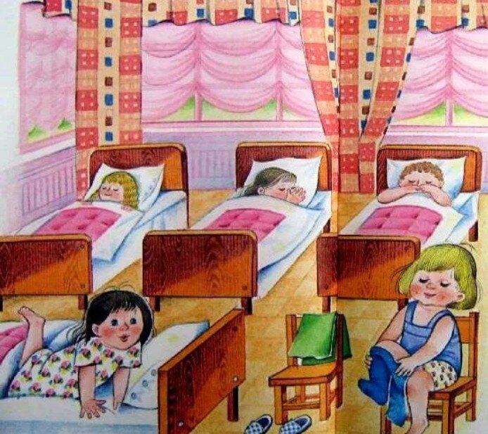 Про тихий час. Дети спят в детском саду. Тихий час в детском саду иллюстрации. Сончас в детском саду. Сонный час в детском саду.