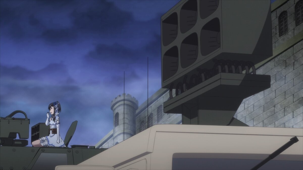 Мицуха на крыше КШМки. Уже в "средневековом". Техника - явно CG