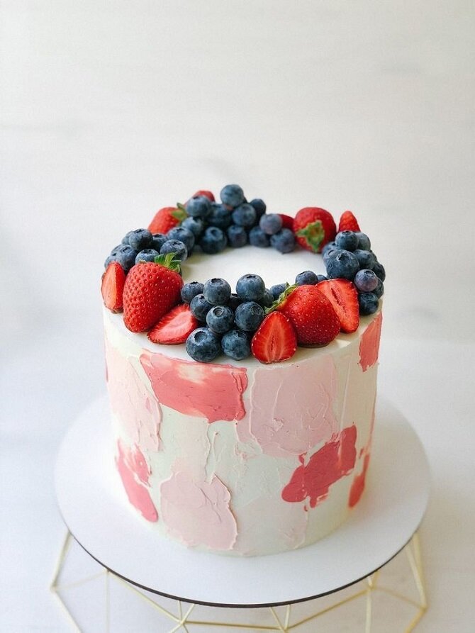 Красиво украсить торт ягодами в домашних условиях фото