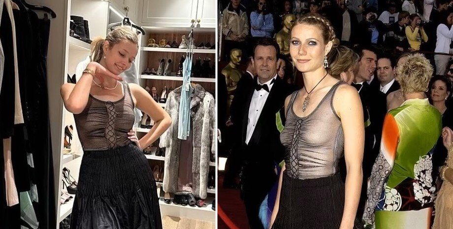 Эппл в платье матери.